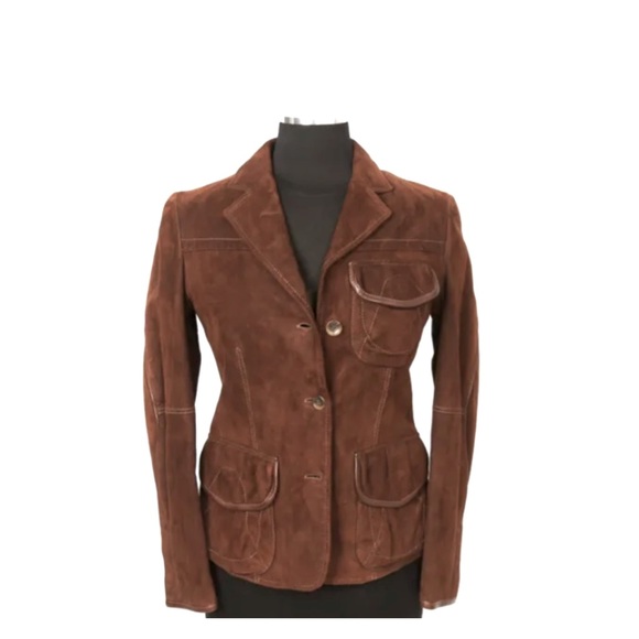 Loro Piana Jackets & Blazers - Latini Maria Vittoria Brown Suede “Loro Piana”Cashmere Mix Lined Blazer, NWT’s
